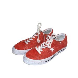 RARE Converse One Star Ox Red Suede Sneakers